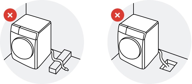 drain hose is connected properly