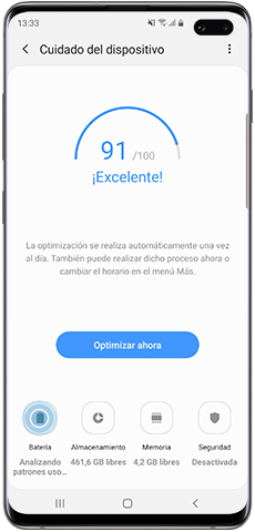 Android 9.0, Cambio de ajustes y funciones en Cuidado del dispositivo