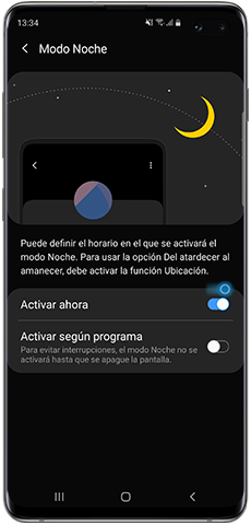 Android 9.0, Nuevas funciones, Modo Noche