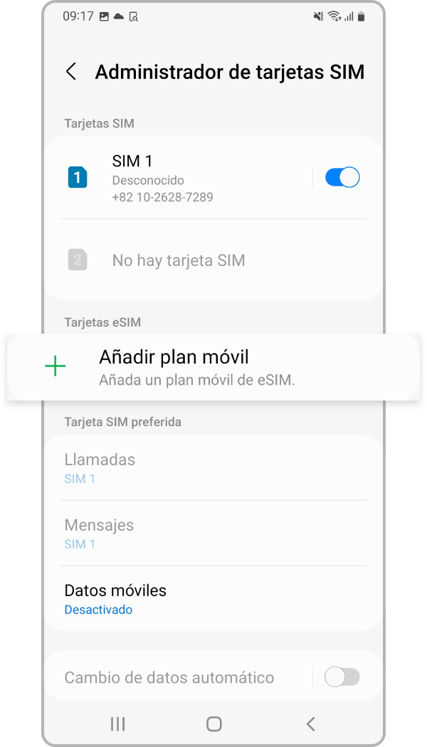 activar una eSIM paso 3