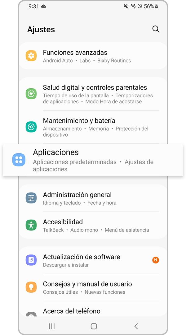 Seleccionar aplicaciones