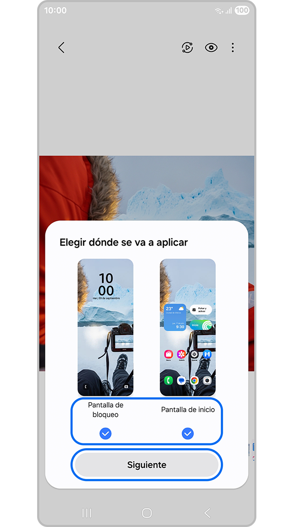 Set screen to be set