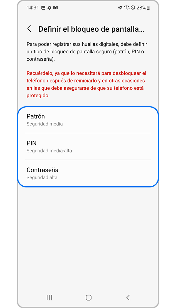 registro de reconocimiento de huellas digitales paso 4