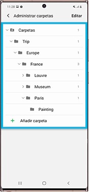 Ejemplo de estructura de carpeta