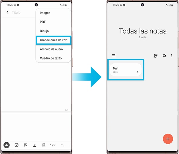 Cómo reproducir las grabaciones de voz