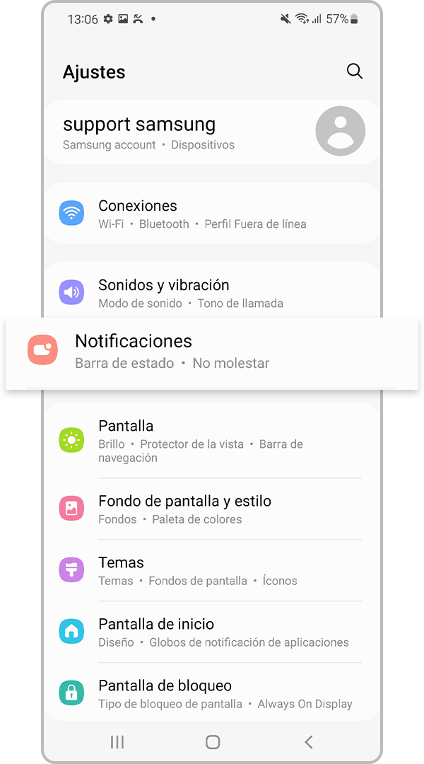 Ajustes de notificaciones