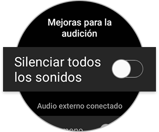 Desactivar la función Silenciar todos los sonidos en un reloj inteligente Galaxy