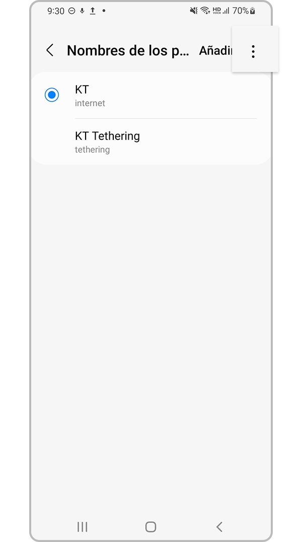 Restablezca la configuración de la red paso 4