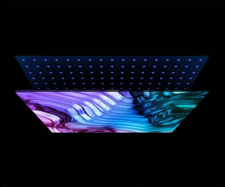 Una pantalla OLED cuenta con una capa de retroiluminación colocada en la parte trasera.