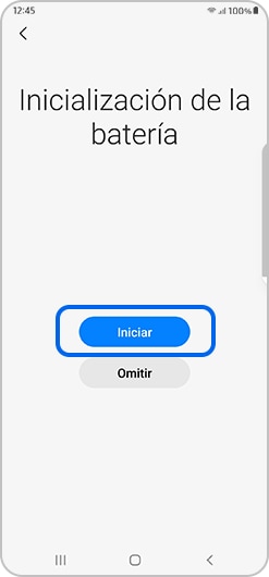 La opción Iniciar se encuentra seleccionada en la app de Self Repair