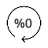 Icon eines Kreises mit 0%