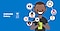 Ein junger Mann hält ein grünes Galaxy Smartphone und lächelt, während ihn ein Netz von Icons umgibt, die andere Männer und Frauen in seinem sozialen Netzwerk darstellen. Zu den Icons gehören auch ein Love- und ein Like-Symbol sowie Chat-Logos und das Logo der Global Goals-App. Link von ihm befindet sich ein Galaxy | UNDP-Logo.