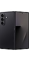 Galaxy Z Fold7 in Jetblack mit Blick auf die aufgeklappte Rückseite.