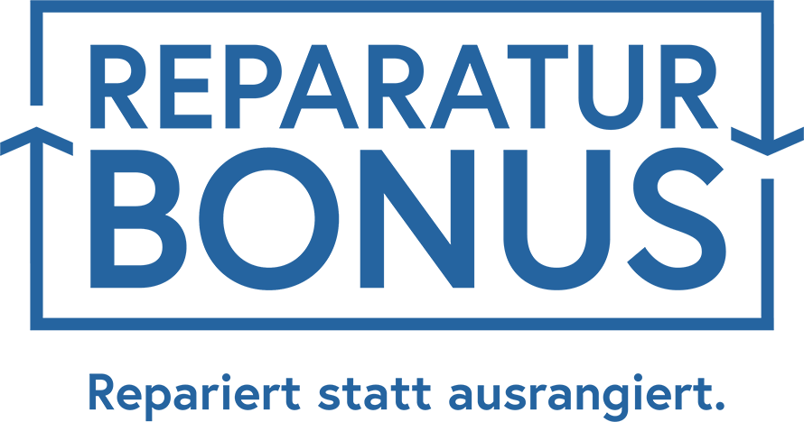 Logo Reparaturbonus – Repariert statt ausrangiert.