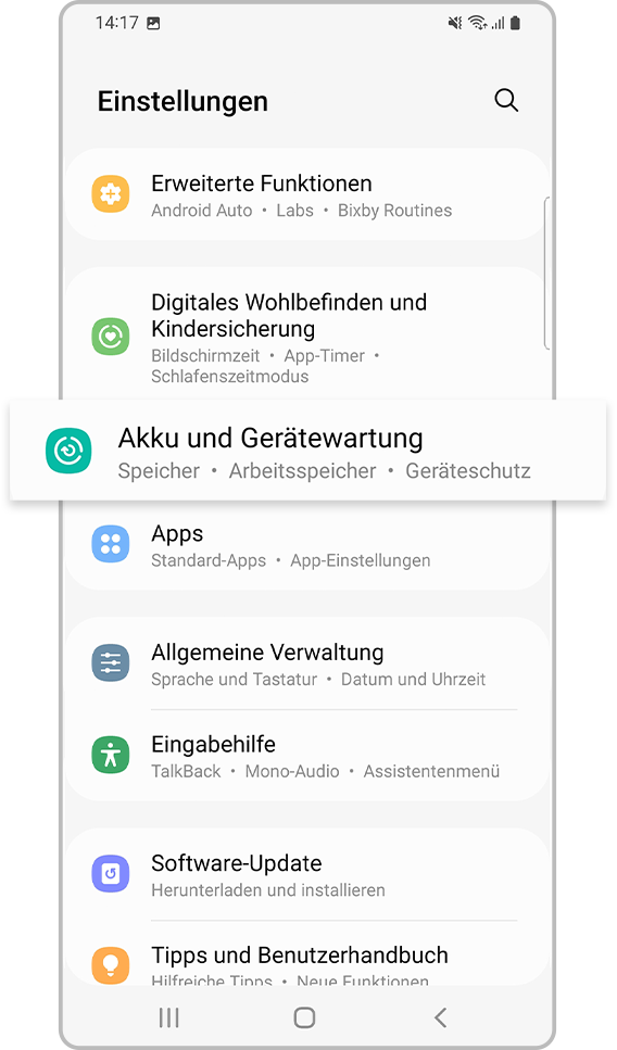 Schnell-Laden aktivieren Schritt 1