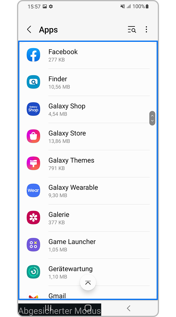 Nach unbekannten und bösartigen Apps suchen