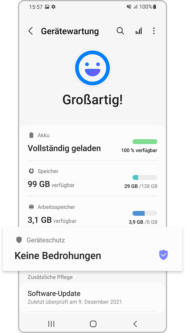 Geräteschutz auswählen