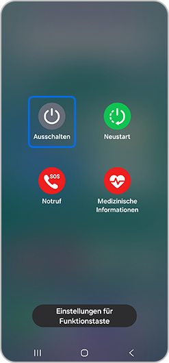 „Ausschalten“ wählen