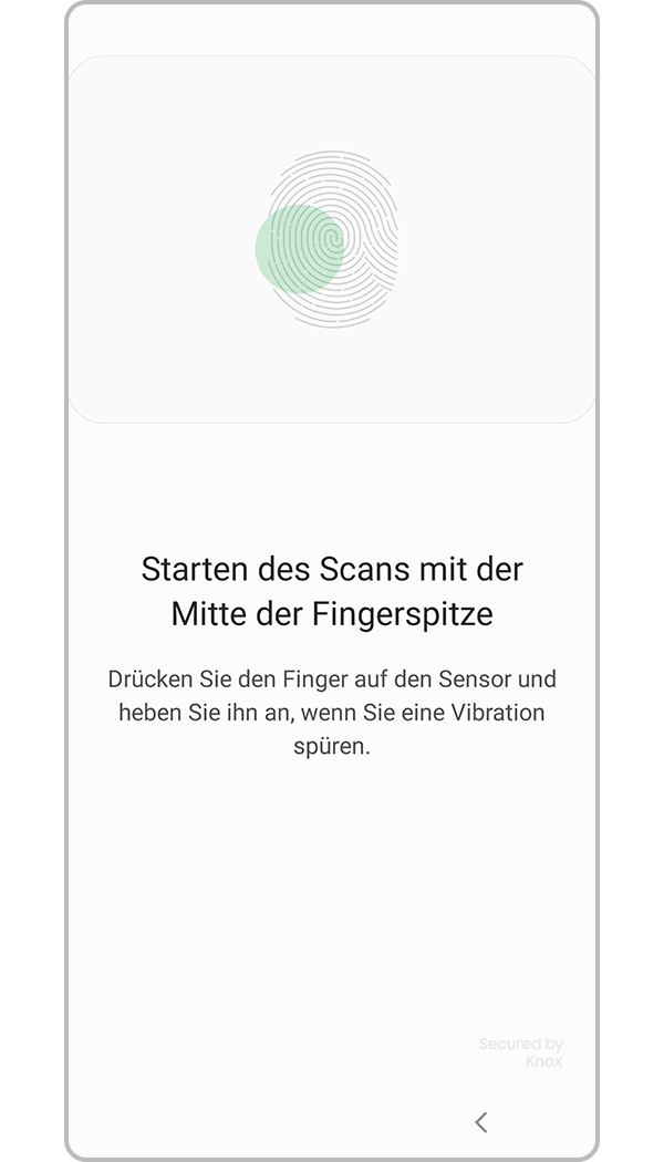 Fingerabdruckerkennung registrieren Schritt 5