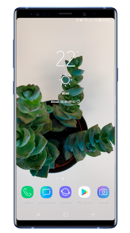 Das Hintergrundbild wird nun gespeichert und für den Startbildschirm übernommen.