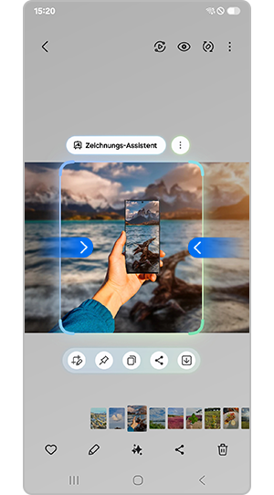 Wähle den Bereich, der Als Hintergrund festlegen werden soll