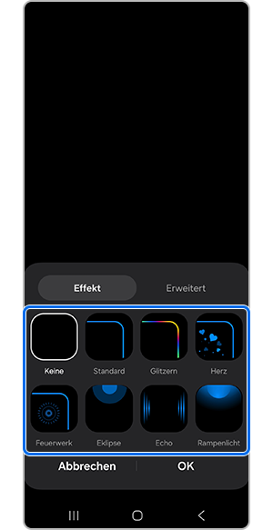 Verschiedene Lichteffekte