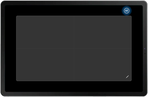Der Querformatmodus in Samsung DeX zur Verwendung mit externen Bildschirmen wird angezeigt.