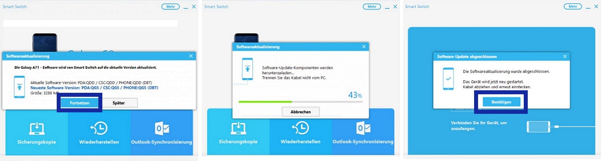 Smart Switch Software-Update herunterladen