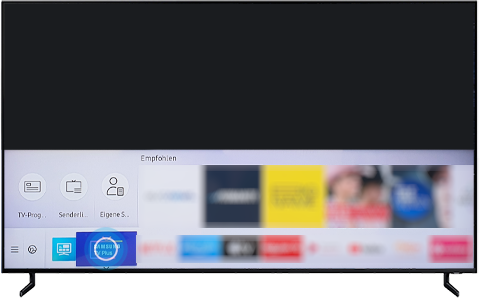 Samsung TV Plus ist im QLED Q80R markiert.