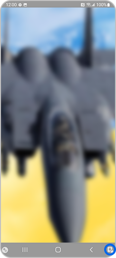 View of the shortcut button on the right of the navigation bar at the bottom of a game screen.
