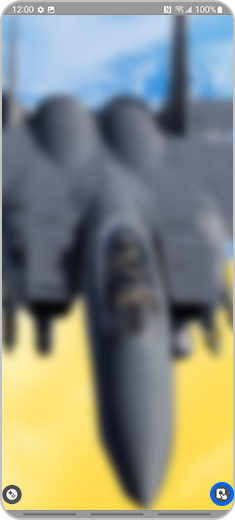 View of the shortcut button on the right of the navigation bar at the bottom of a game screen.