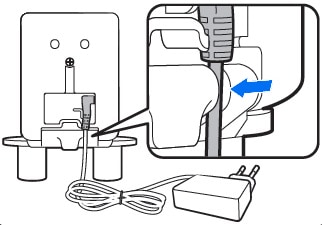 Place cord in groove.