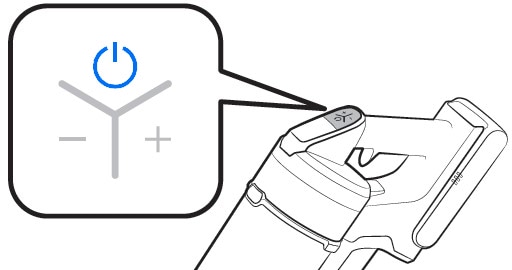 Press the power icon.