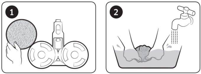 clean off any foreign matter with water.