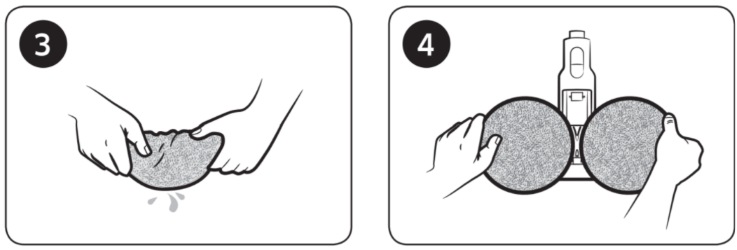 . Wring out all the water before placing it back onto your Jet™ Stick.