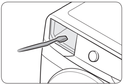 Cleaning the drawer recess