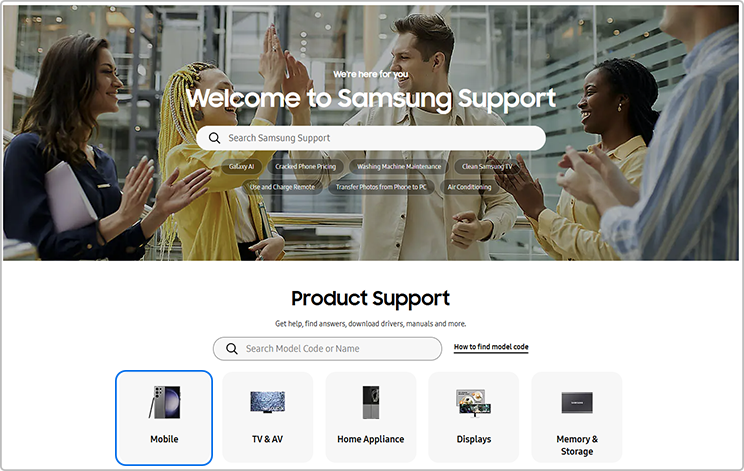 Select a product Category