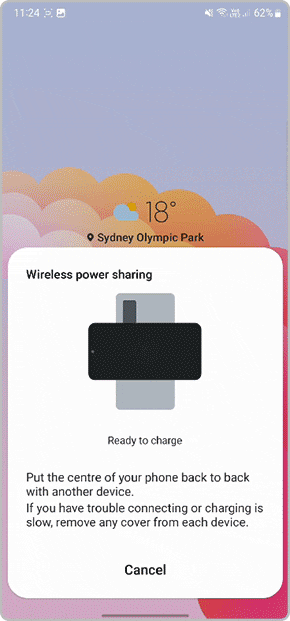 correctly wireless powersharing