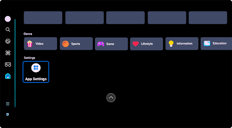 Scroll down to App Settings