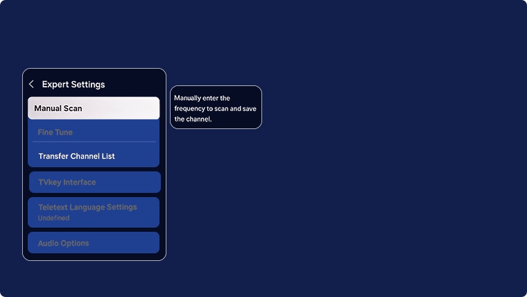 Select Manual Scan