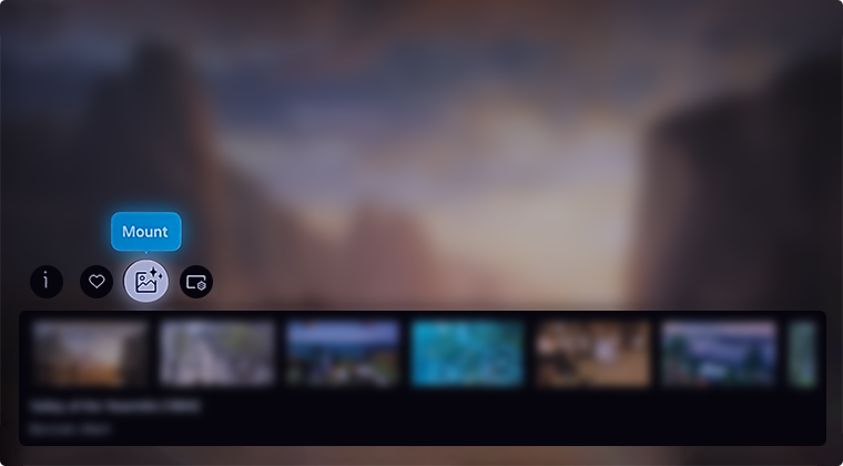 Image of selecting Mount in Art Mode