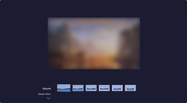Image of selecting Mount style and colour