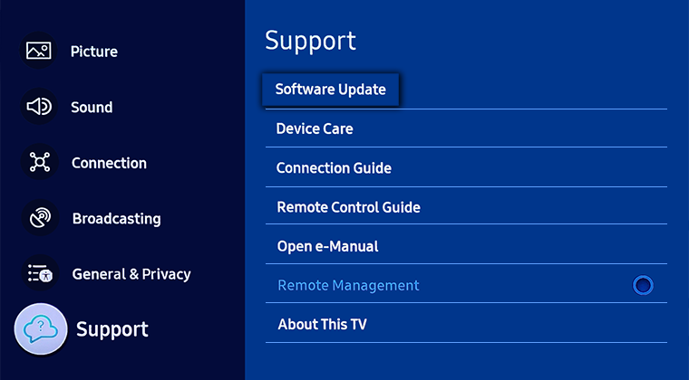 Select Software Update