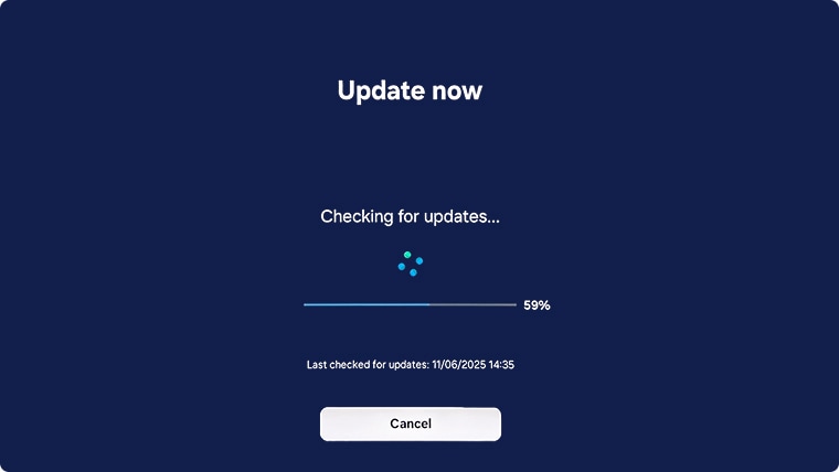 TV will search for any updates