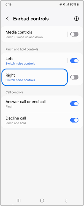 Tap on left or right earbud