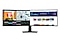 A dual monitor showing an editing app on the left and a website on the right.