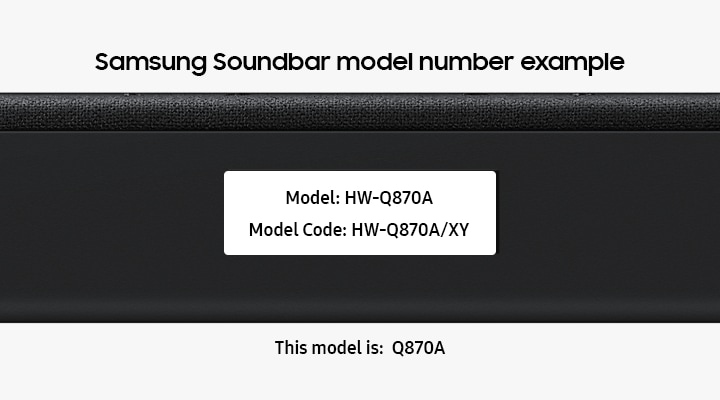 Find your model number on the white sticker on the reverse of your Soundbar.