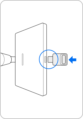 Connect adapter to USB terminal