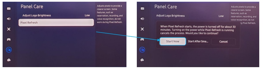  Image retention / Pixel Refresh