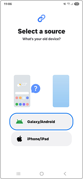 Tap on Galaxy/Android